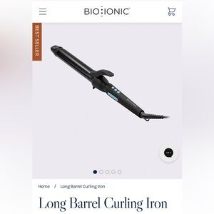 Bio Ionic Long Barrel Curling Iron 1.25 inch
